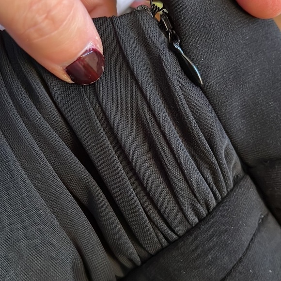 BETSY & ADAM Solid Black Halter Ruffled Detail Formal Dress, Size 4, NWT. - Picture 14 of 14